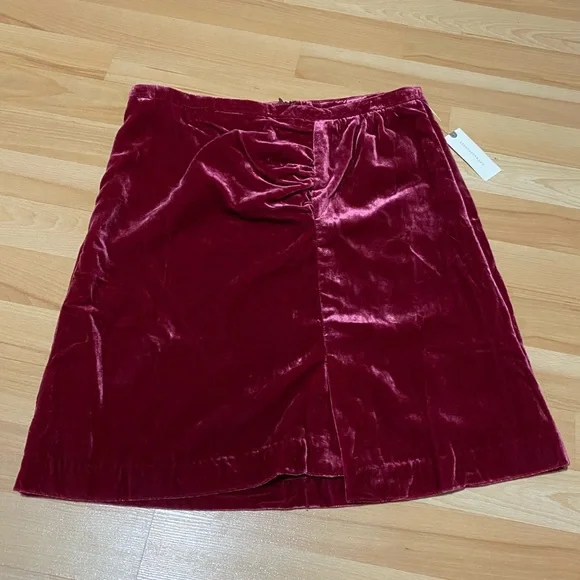 Anthropologie Connie Montie Velvet LinedSkirt sz10 - Picture 3 of 12